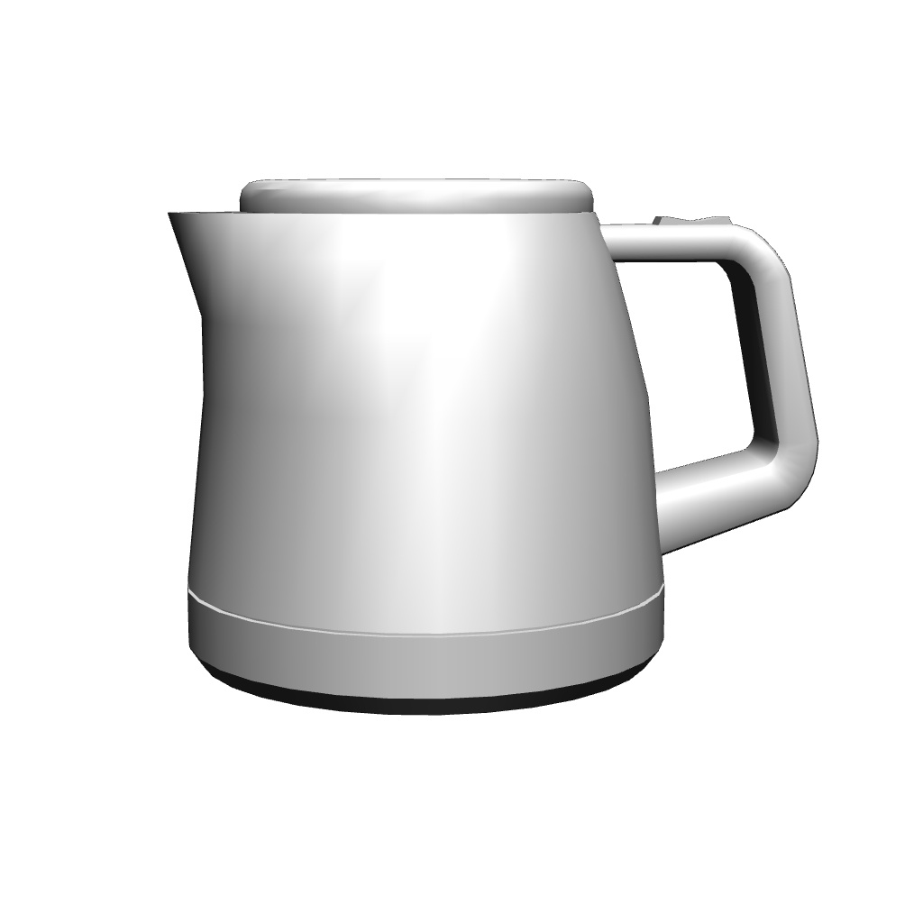 【イラスト・漫画】電気ケトル 3D素材