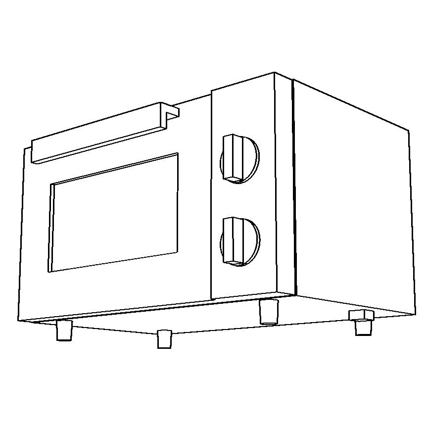【イラスト・漫画】オーブントースター 3D素材