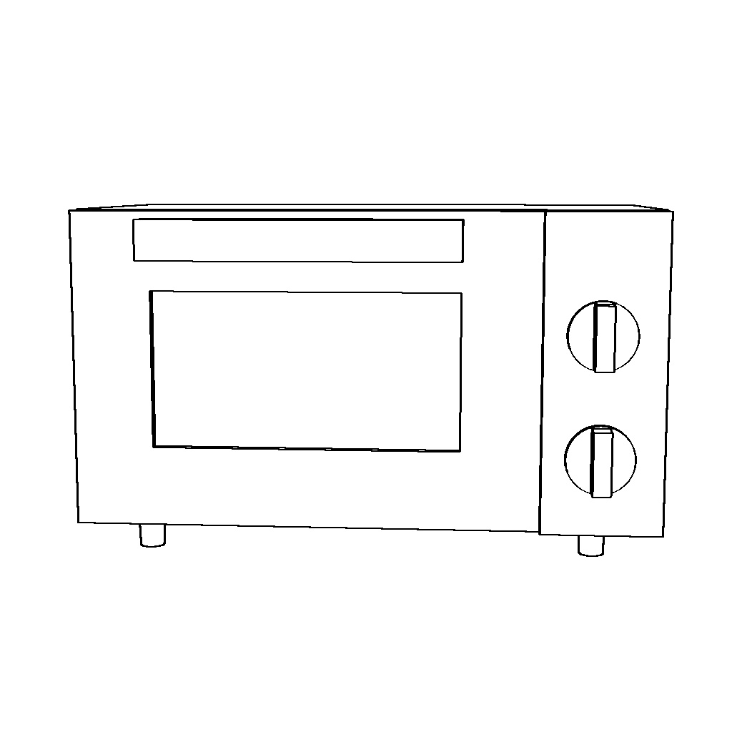 【イラスト・漫画】オーブントースター 3D素材