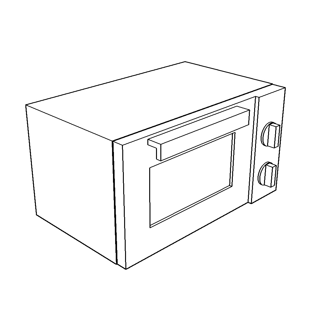 【イラスト・漫画】オーブントースター 3D素材