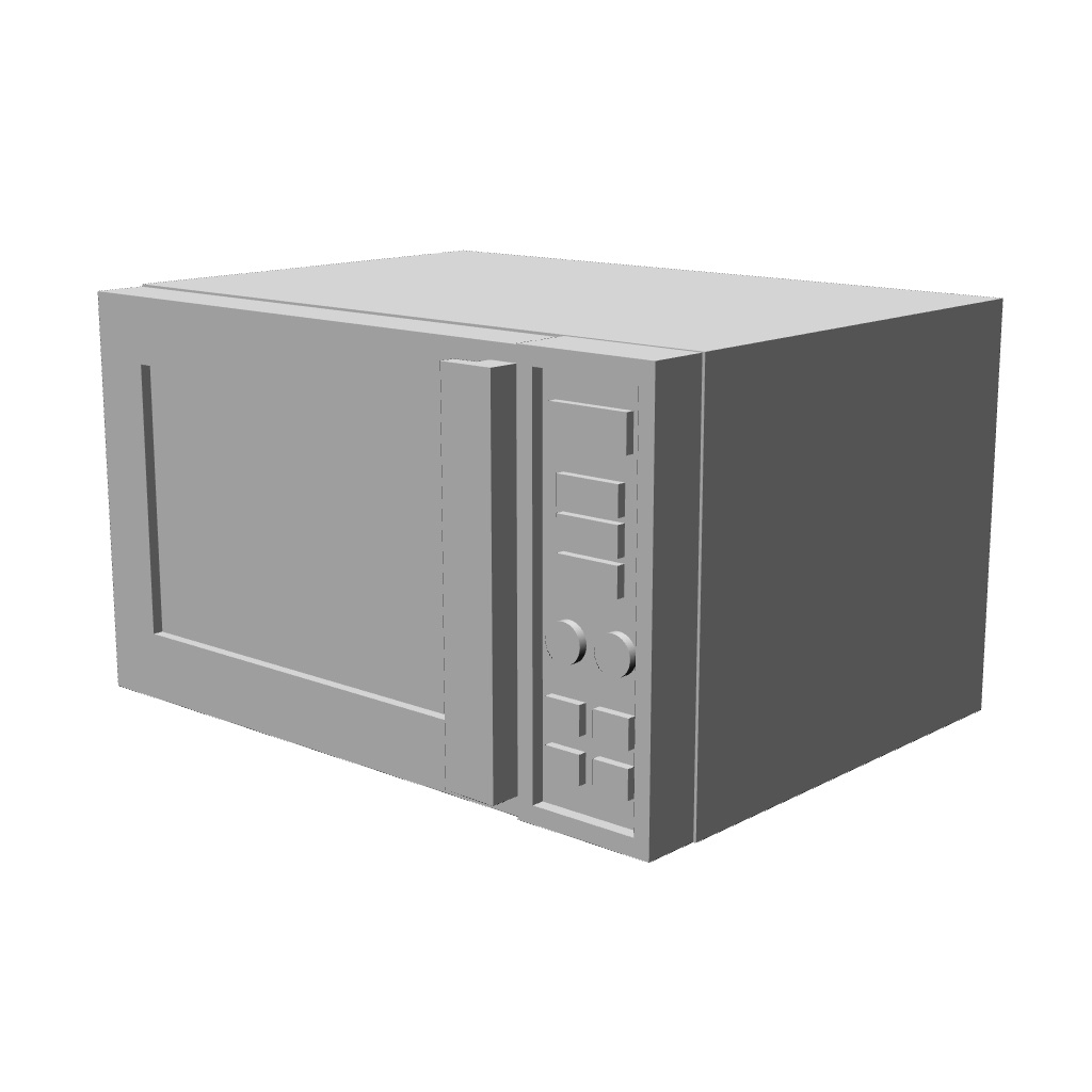 【イラスト・漫画】電子レンジ 3D素材