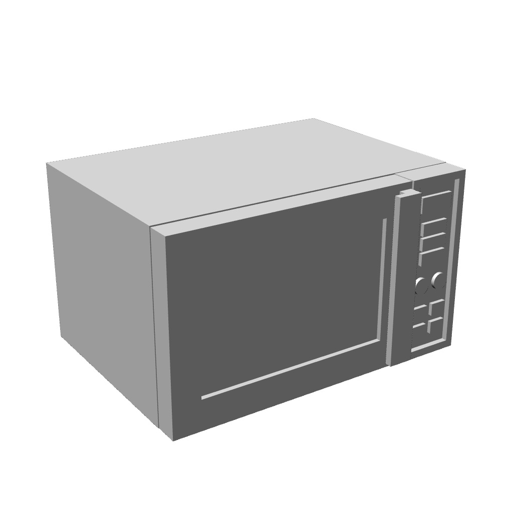 【イラスト・漫画】電子レンジ 3D素材