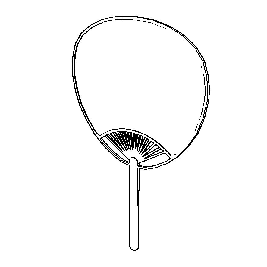 【イラスト・漫画】団扇(うちわ) 3D素材