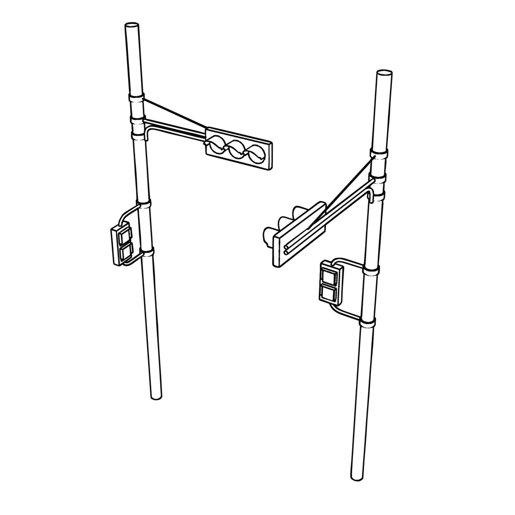 【イラスト・漫画】信号機 3D素材