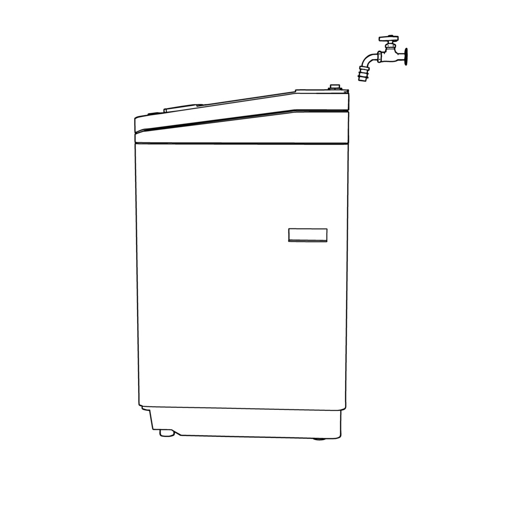 【イラスト・漫画】縦型洗濯機 3D素材