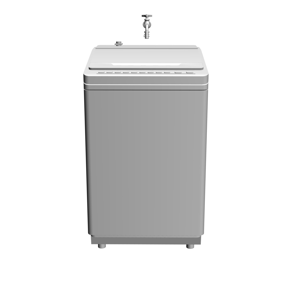 【イラスト・漫画】縦型洗濯機 3D素材