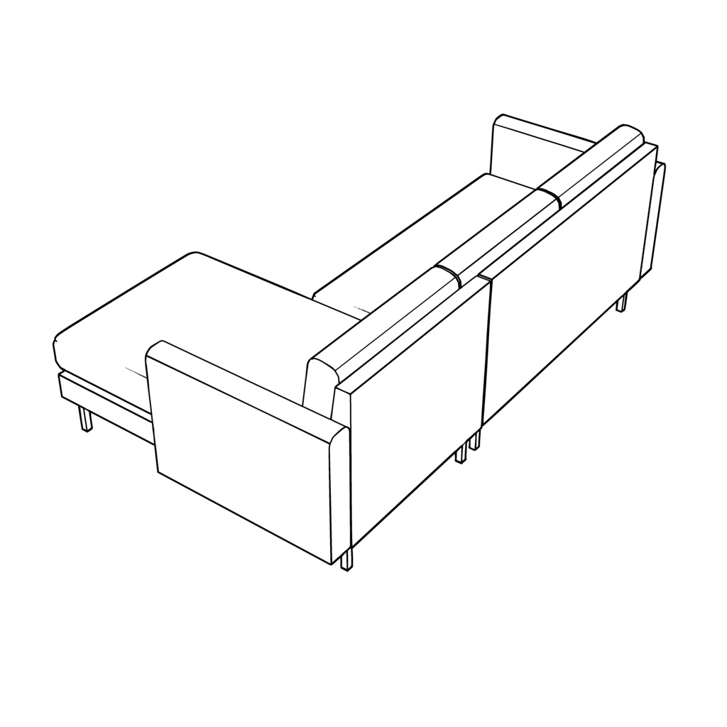 【イラスト・漫画】ソファー 3D素材