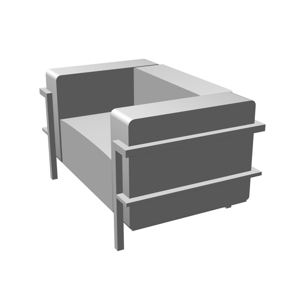 【イラスト・漫画】ソファー(2) 3D素材