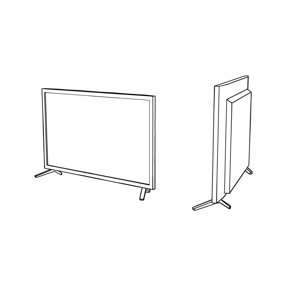 【イラスト・漫画】テレビ 3D素材