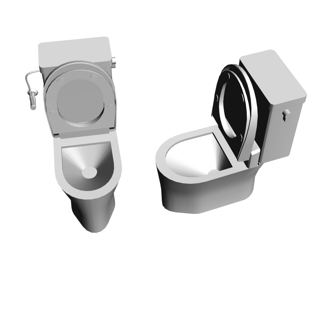 【イラスト・漫画】洋式トイレ 3D素材