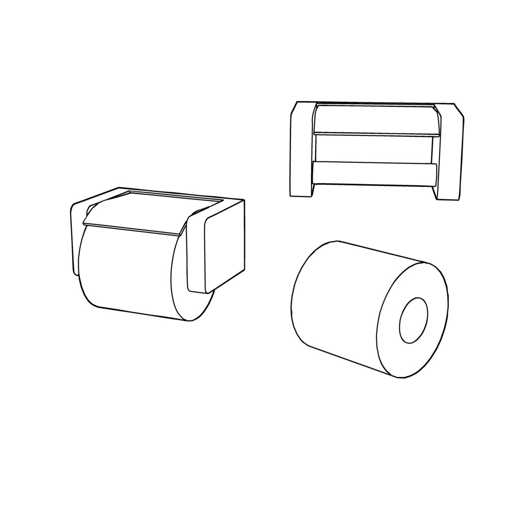 【イラスト・漫画】洋式トイレ 3D素材
