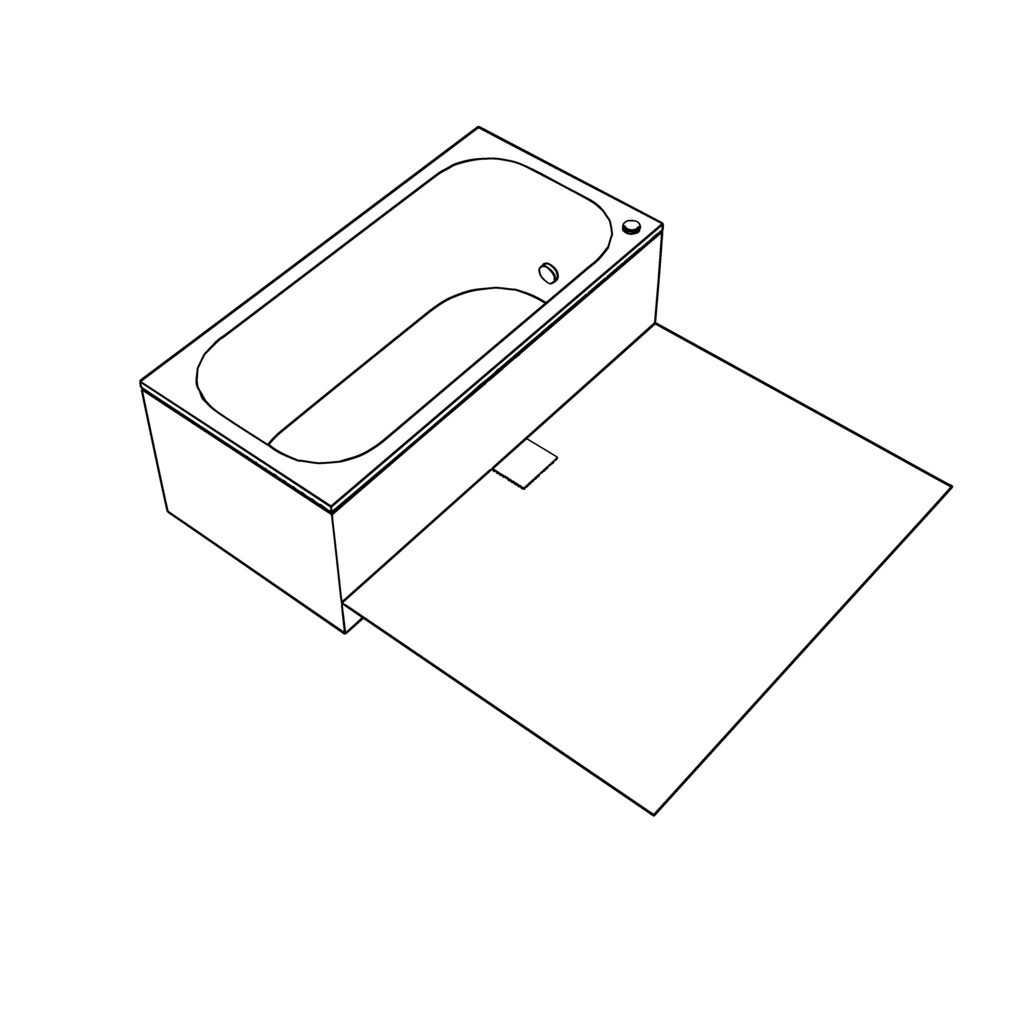 【イラスト・漫画】浴室 3D素材