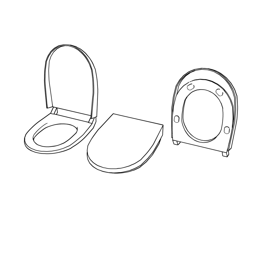 【イラスト・漫画】トイレ部屋 3D素材