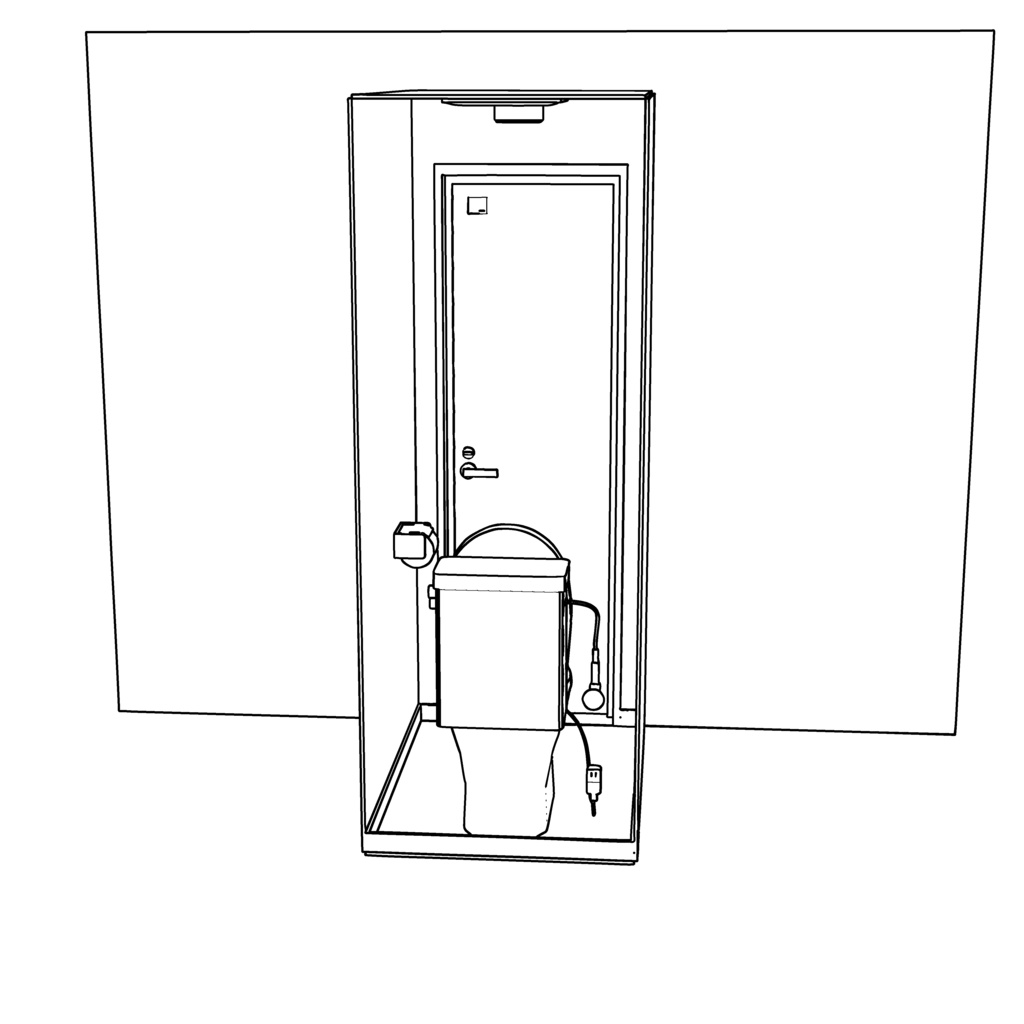 【イラスト・漫画】トイレ部屋 3D素材