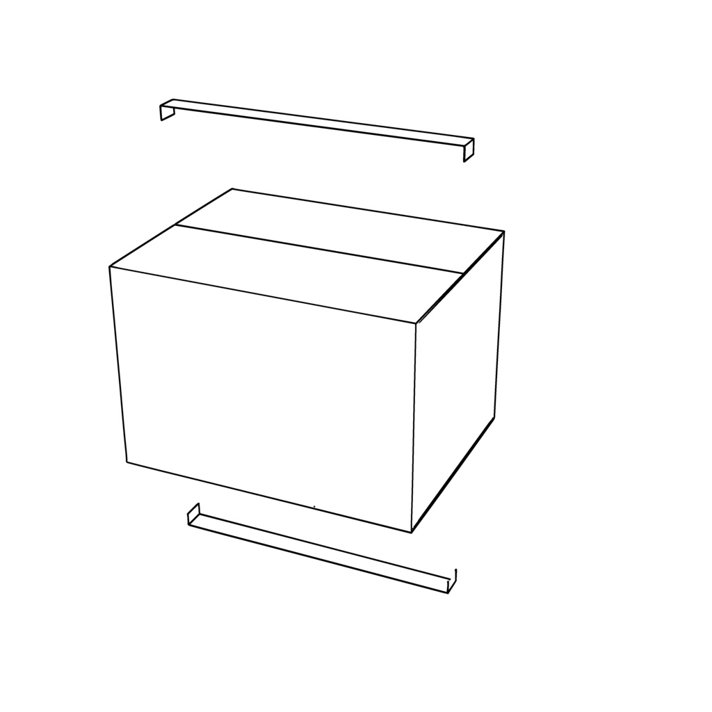 【イラスト・漫画】段ボール 3D素材