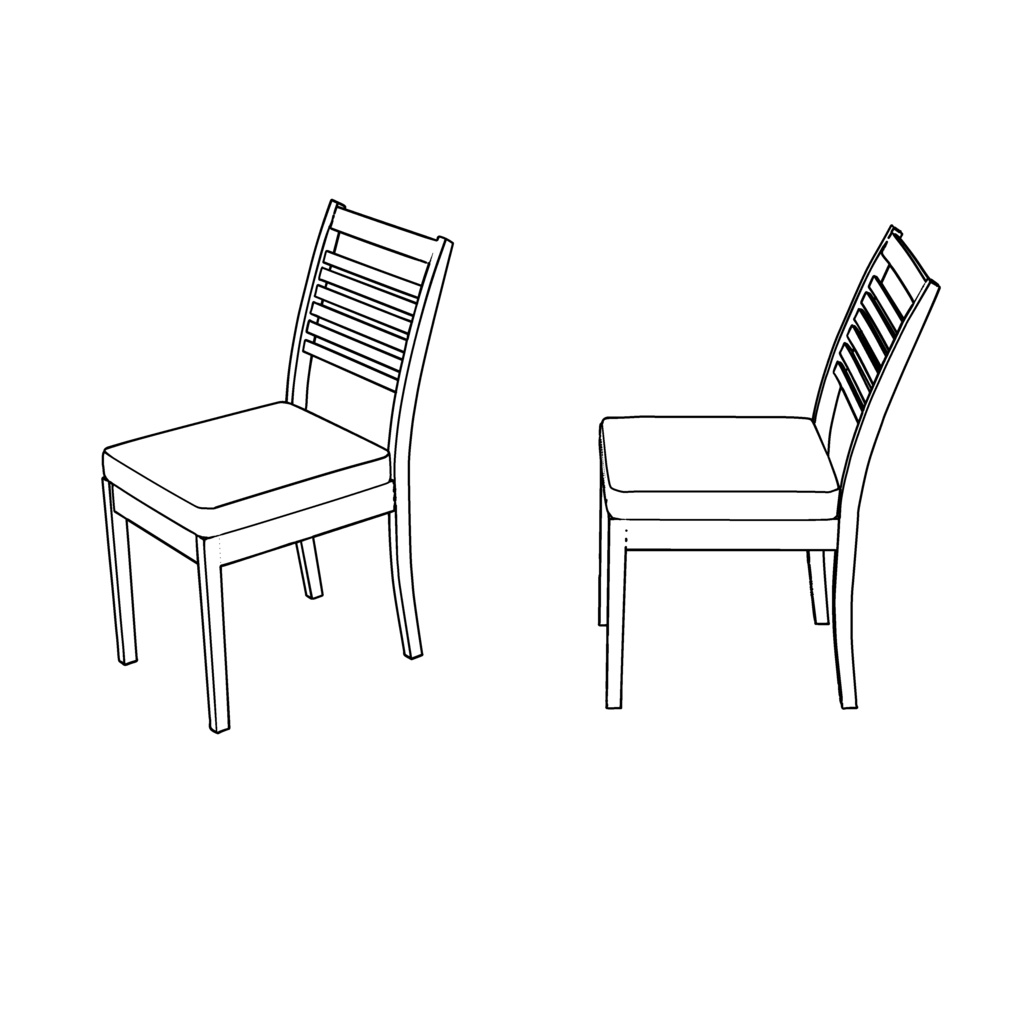 【イラスト・漫画】イス 3D素材(2)