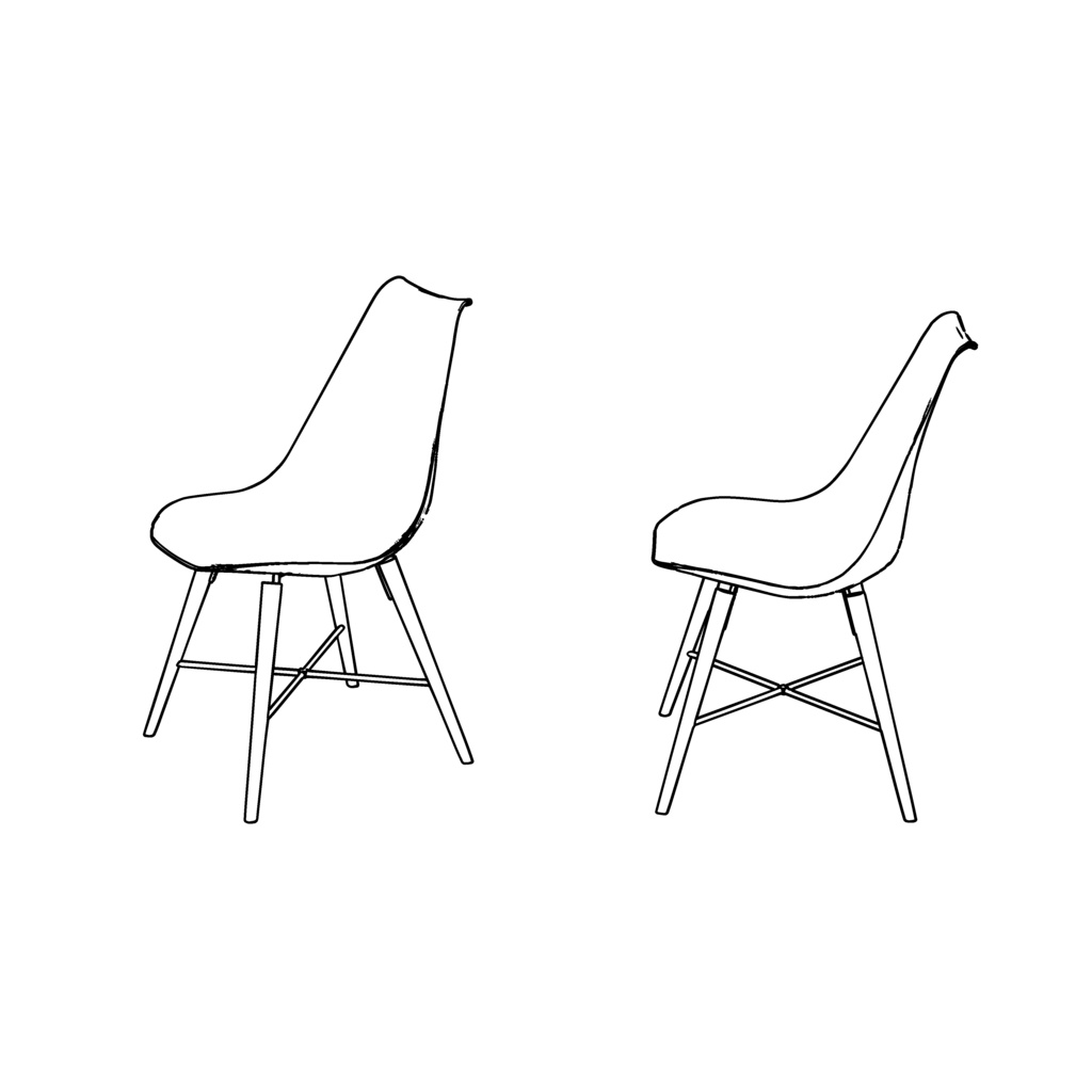 【イラスト・漫画】イス 3D素材(2)