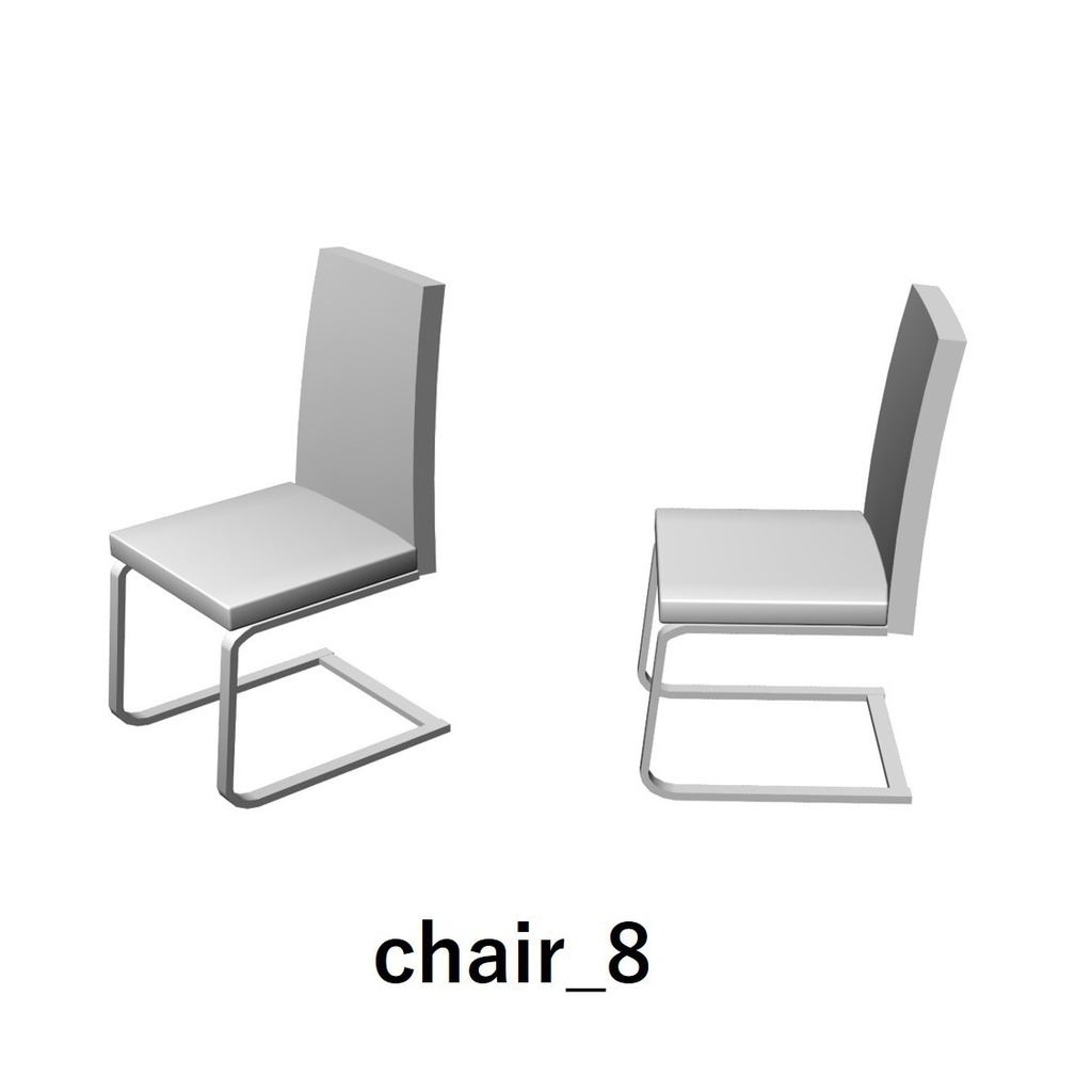 【イラスト・漫画】イス 3D素材(2)