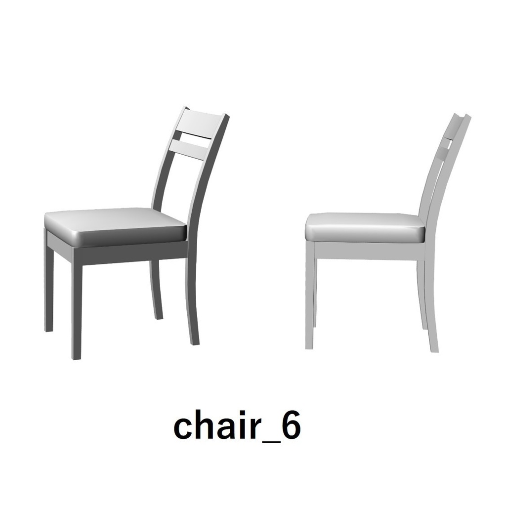 【イラスト・漫画】イス 3D素材(2)