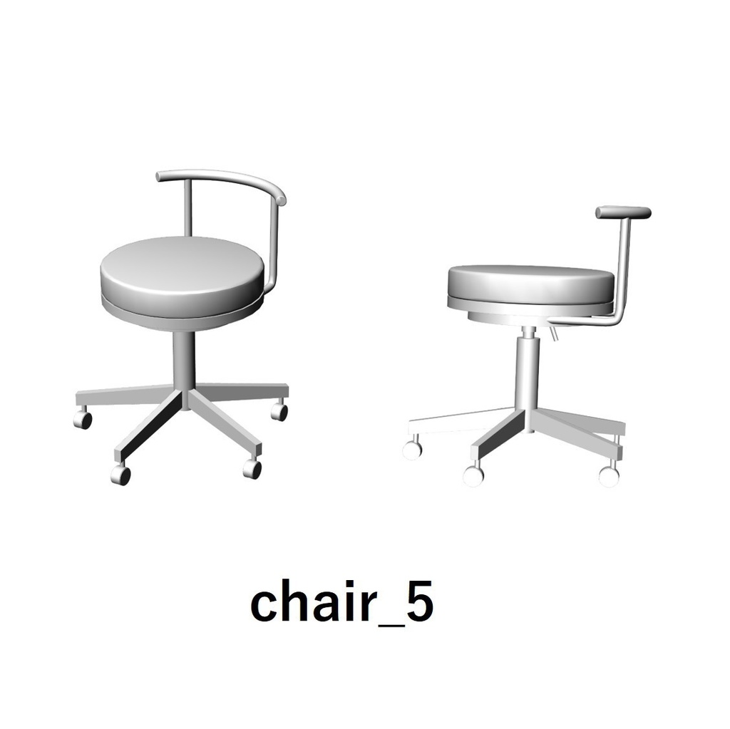 【イラスト・漫画】イス 3D素材(2)