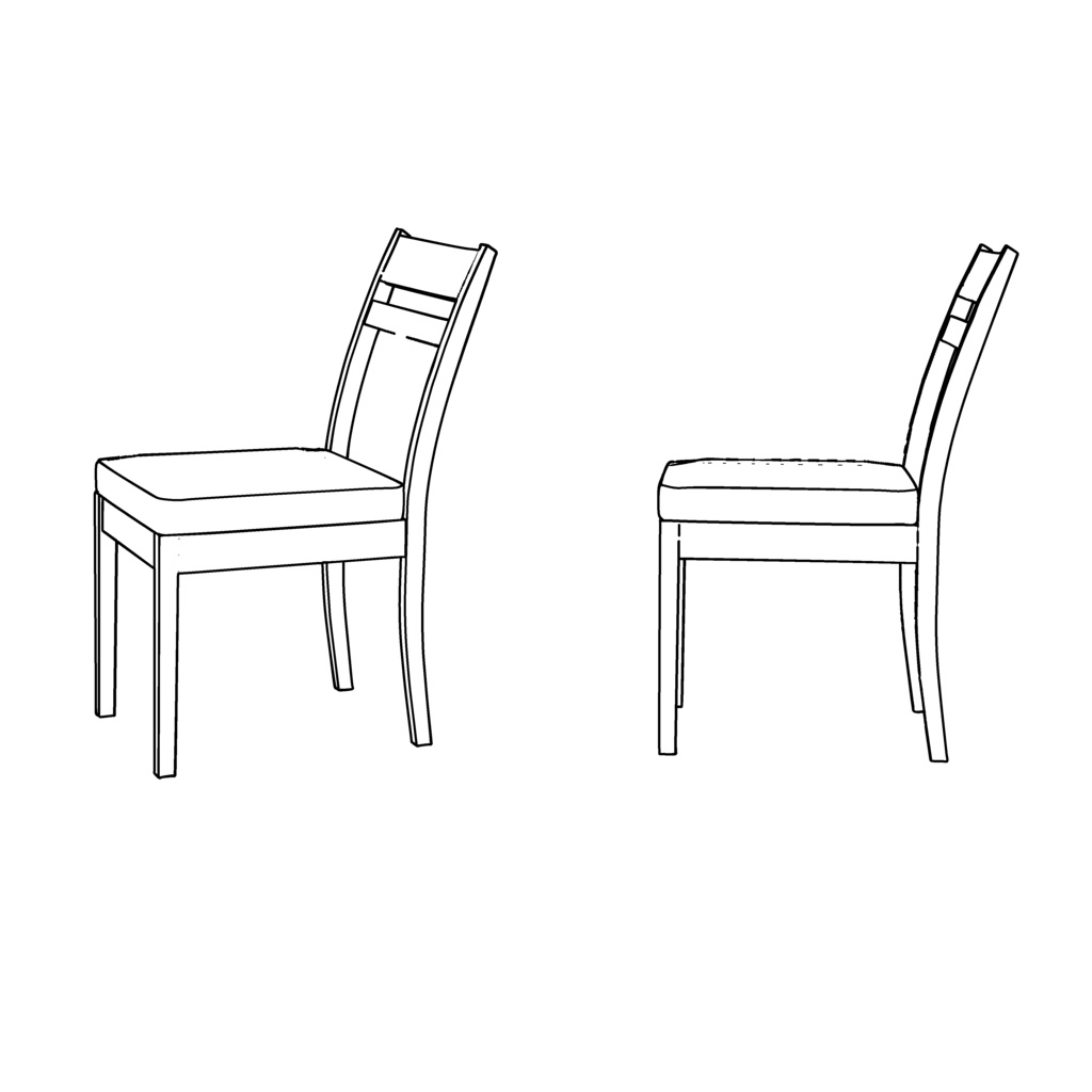 【イラスト・漫画】イス 3D素材(2)