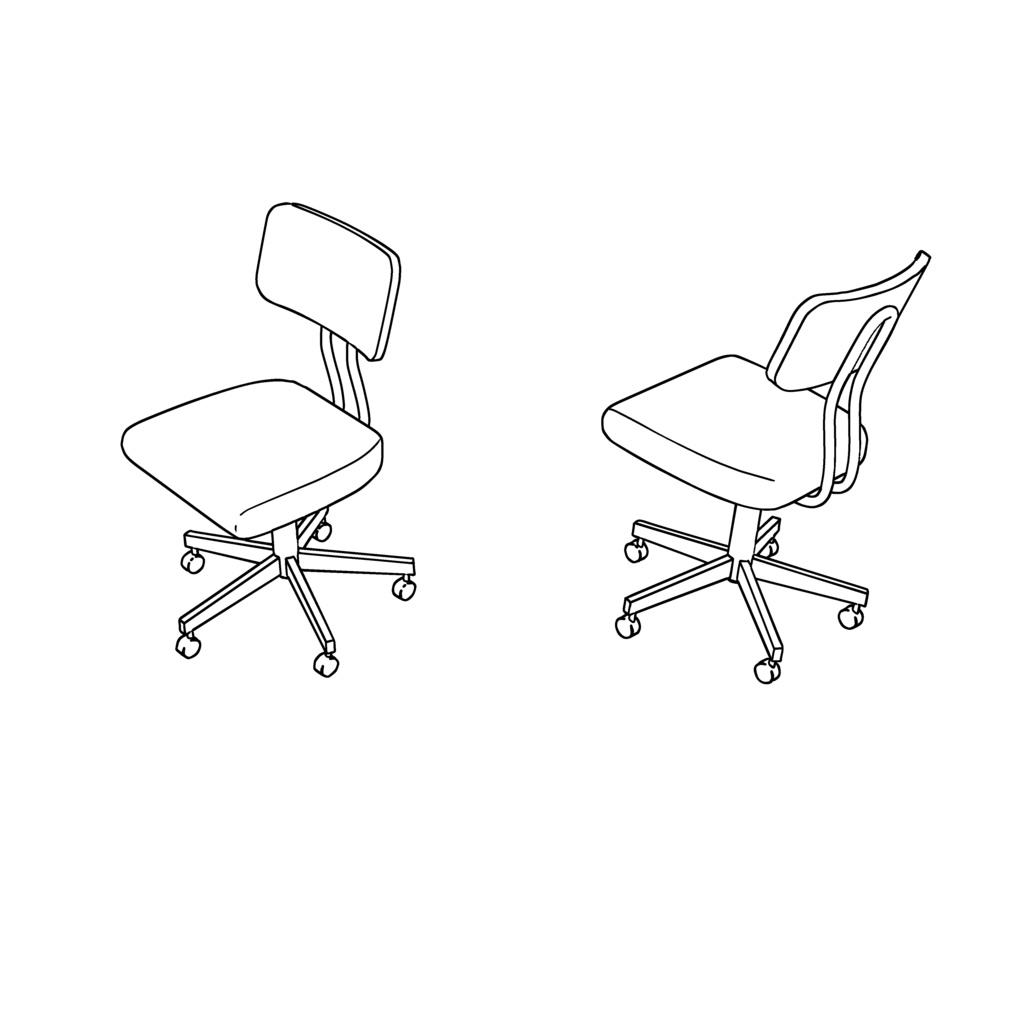 【イラスト・漫画】イス 3D素材(2)