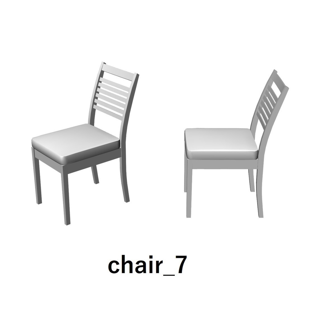 【イラスト・漫画】イス 3D素材(2)