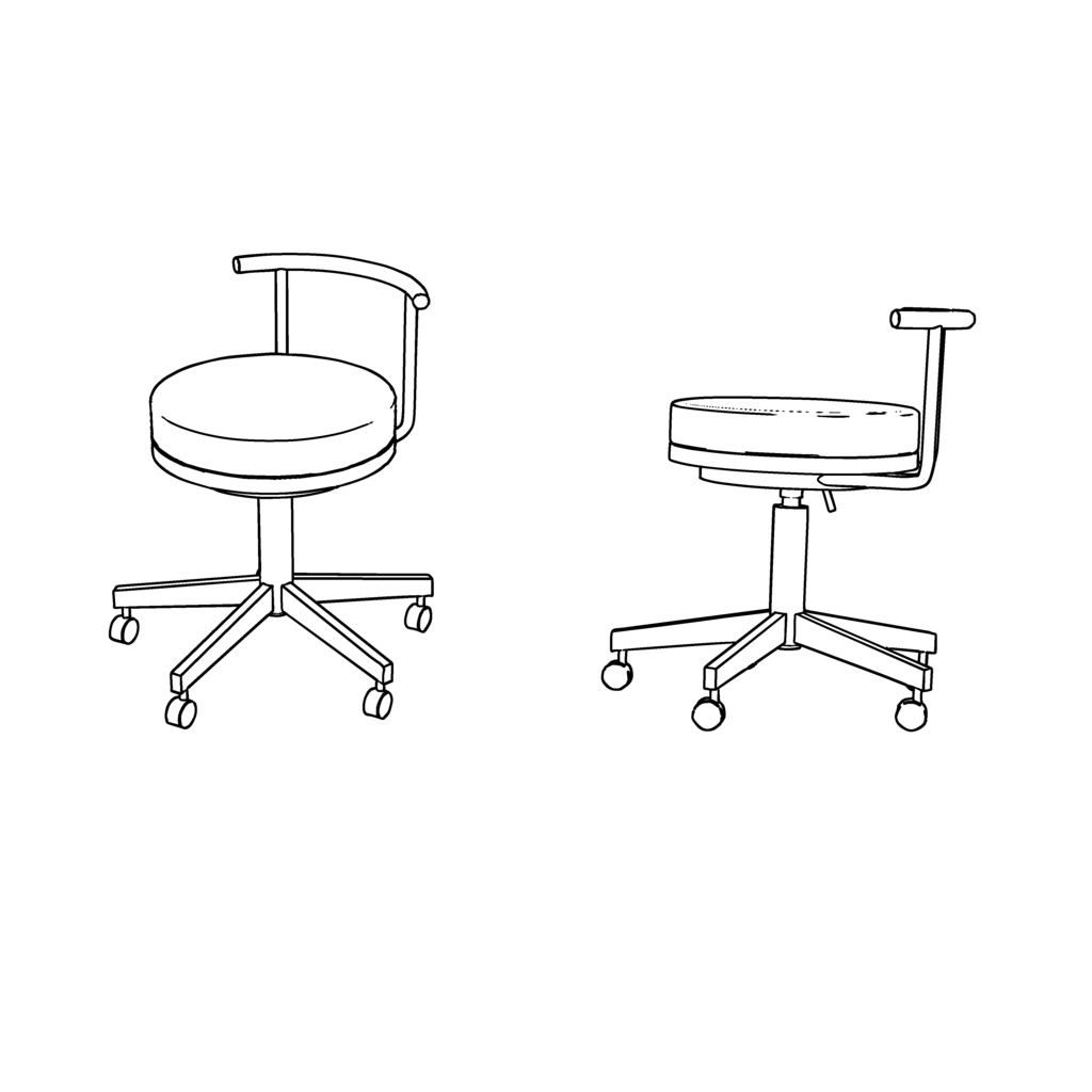 【イラスト・漫画】イス 3D素材(2)