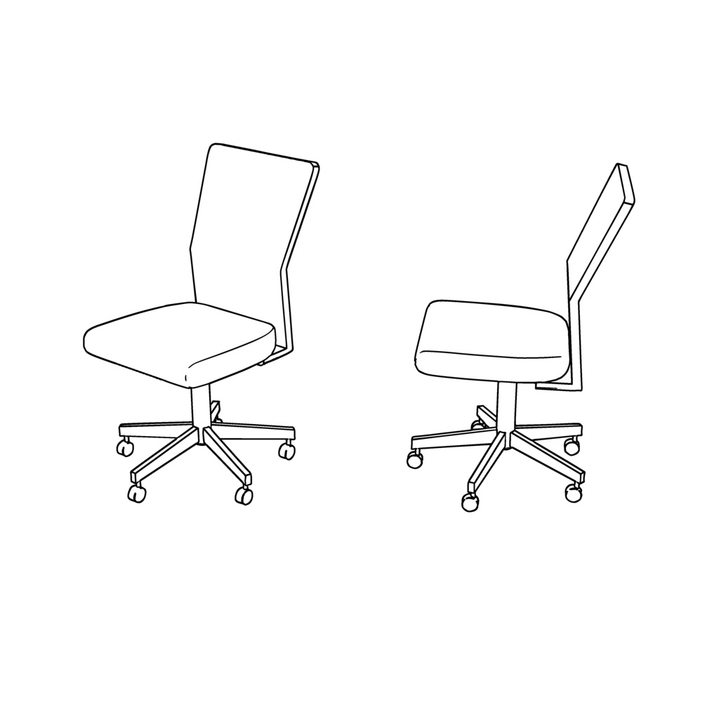 【イラスト・漫画】イス 3D素材(2)