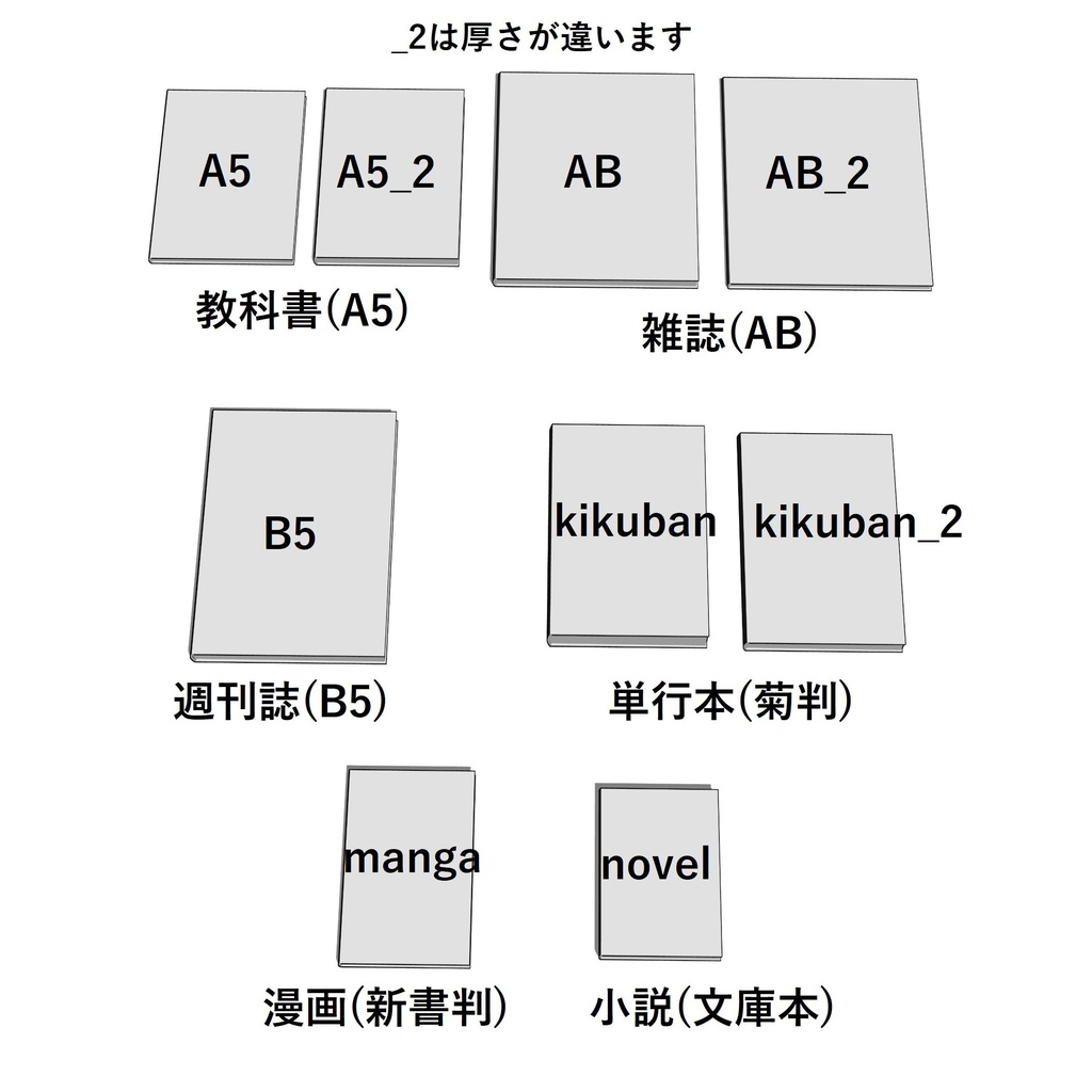 【イラスト・漫画】本 3D素材