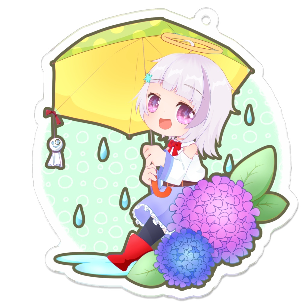 アクリルキーホルダー_雨【せっつぇる】