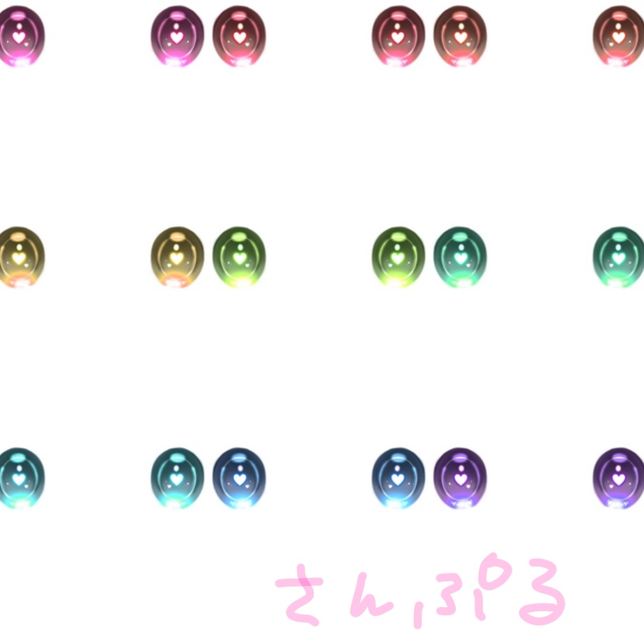【複数アバター対応】うるちゅる♡ハートアイテクスチャ
