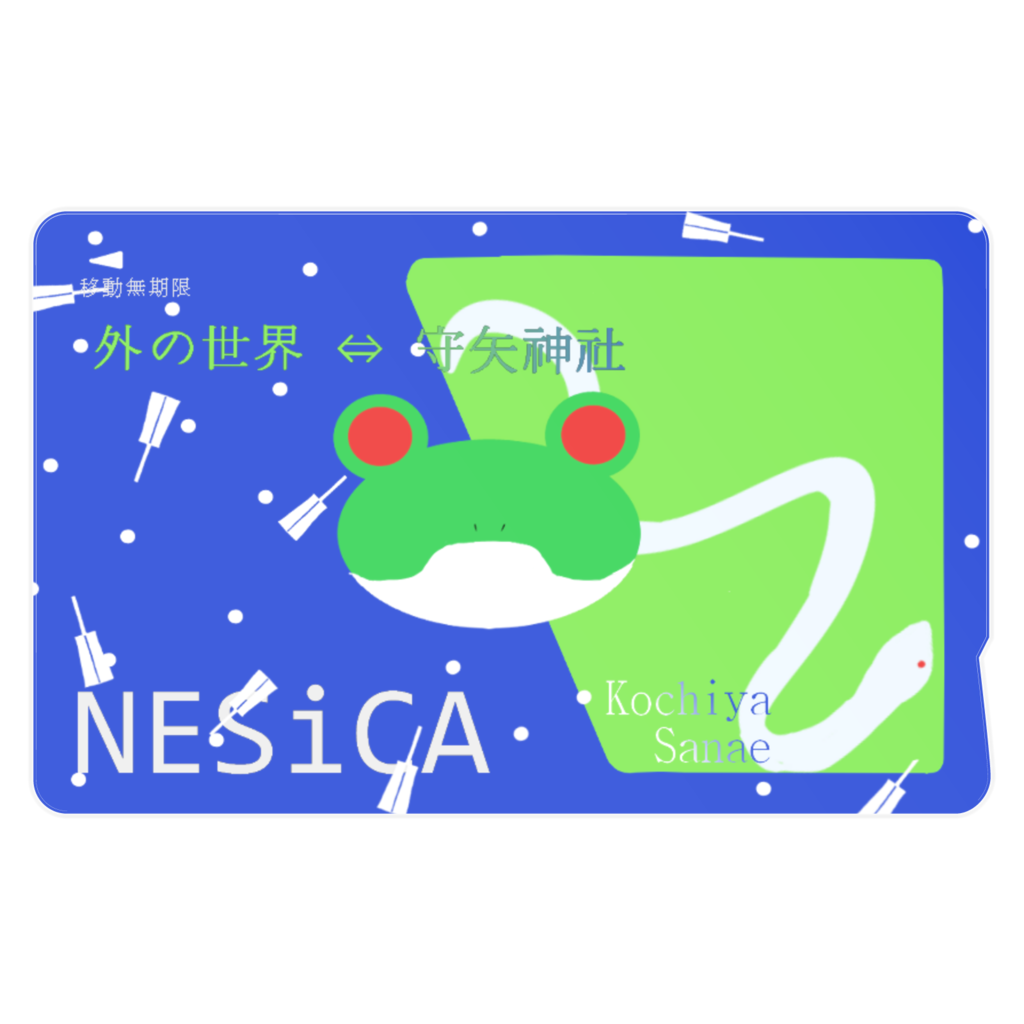 東風谷 早苗イメージのNESICAステッカー