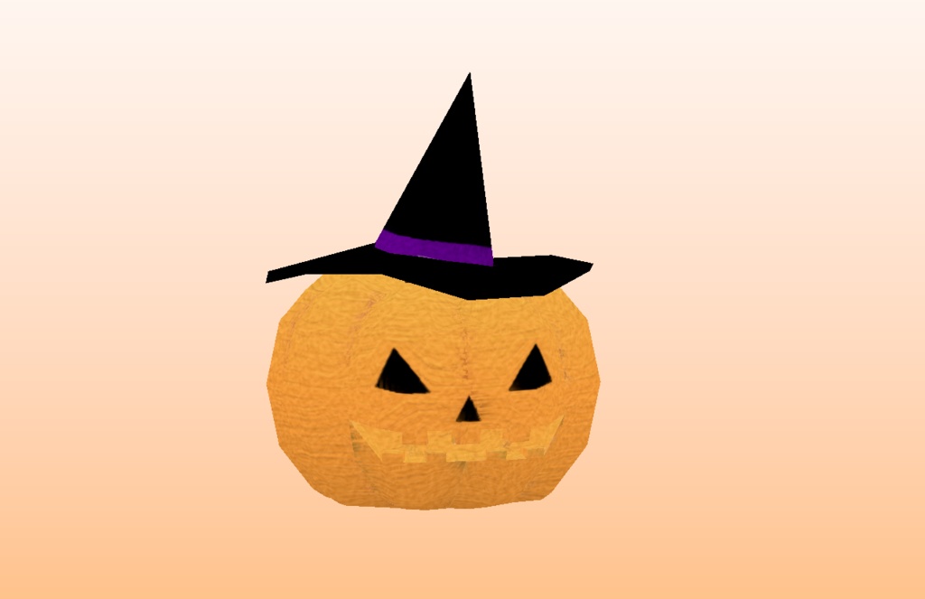 無料有り【ハロウィンパンプキン】小物 スキニング済み 3Dモデル