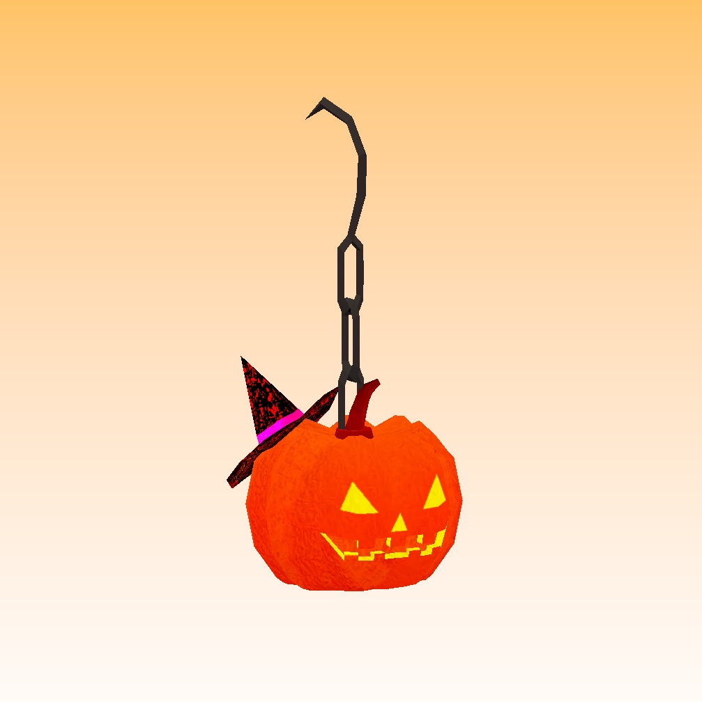 無料有り【ハロウィンパンプキンピアス】小物 スキニング済み 3Dモデル