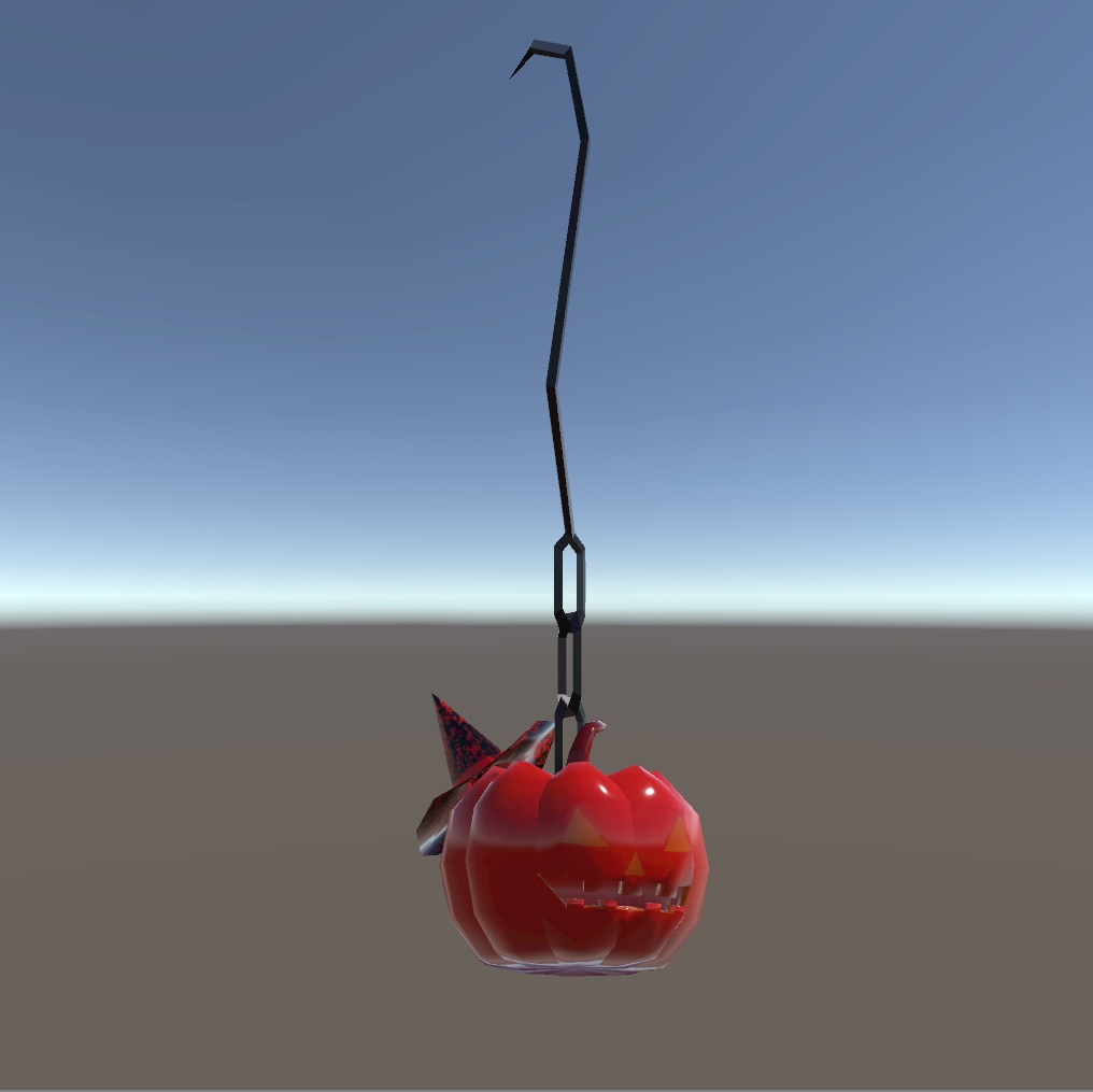 無料有り【ハロウィンパンプキンピアス】小物 スキニング済み 3Dモデル