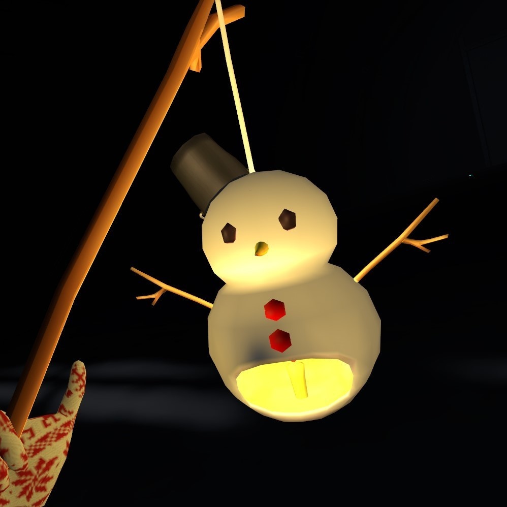 無料有り【ゆきだるまランタン】 置物やアクセサリにもなります VRChat想定 スキニング済み 3Dモデル