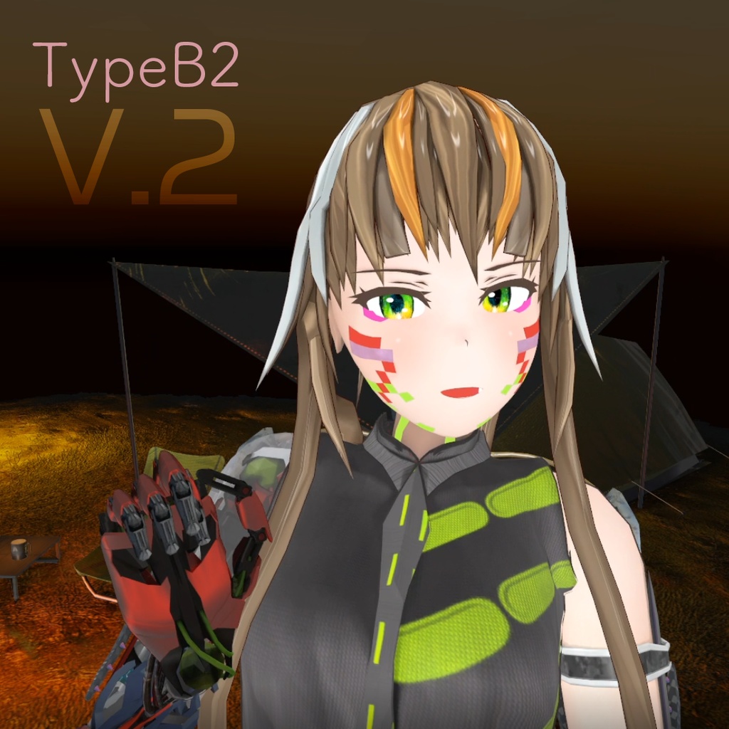 PCVR/Quest対応アバター 爲機 - IORI - V.2 アンドロイド&インナーフレーム / IORI専用AnHuSTS付属 VRChat想定アバター