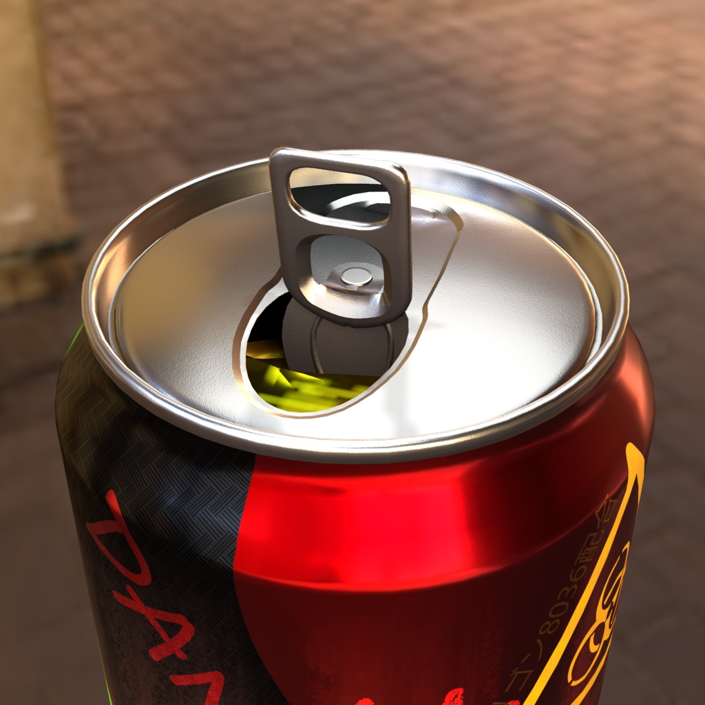 無料あり【DANGER△2000】V.2 高ポリゴン缶飲料 VRChat利用想定3Dモデル