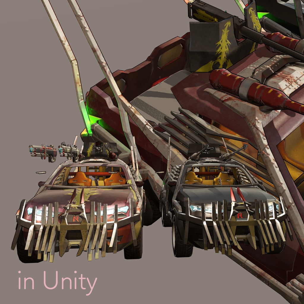 【アバター/オブジェ】Quest対応 Nitsubita VR-R スキニング済み車モデル VRChat想定 アバター/設置物 設定済みシーン付属