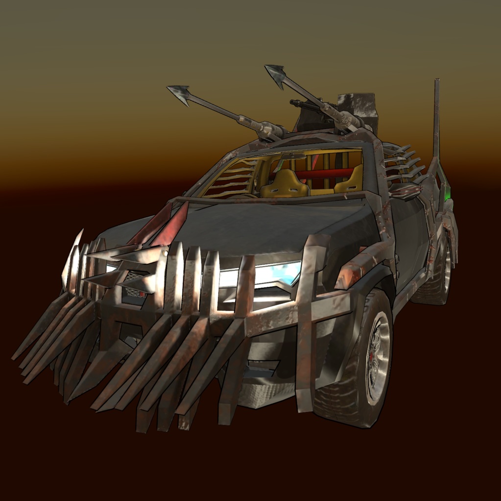 【アバター/オブジェ】Quest対応 Nitsubita VR-R スキニング済み車モデル VRChat想定 アバター/設置物 設定済みシーン付属