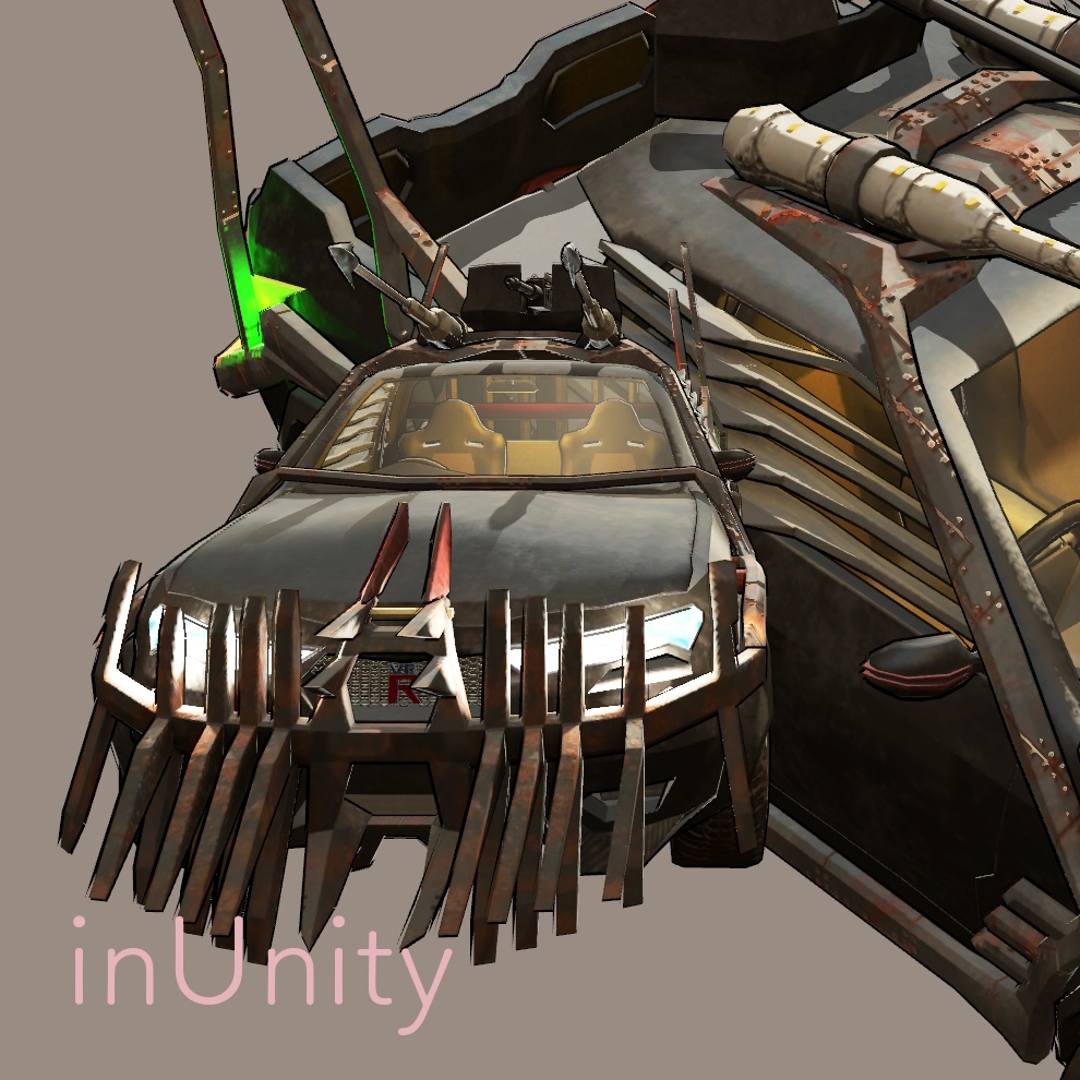 【アバター/オブジェ】Quest対応 Nitsubita VR-R スキニング済み車モデル VRChat想定 アバター/設置物 設定済みシーン付属