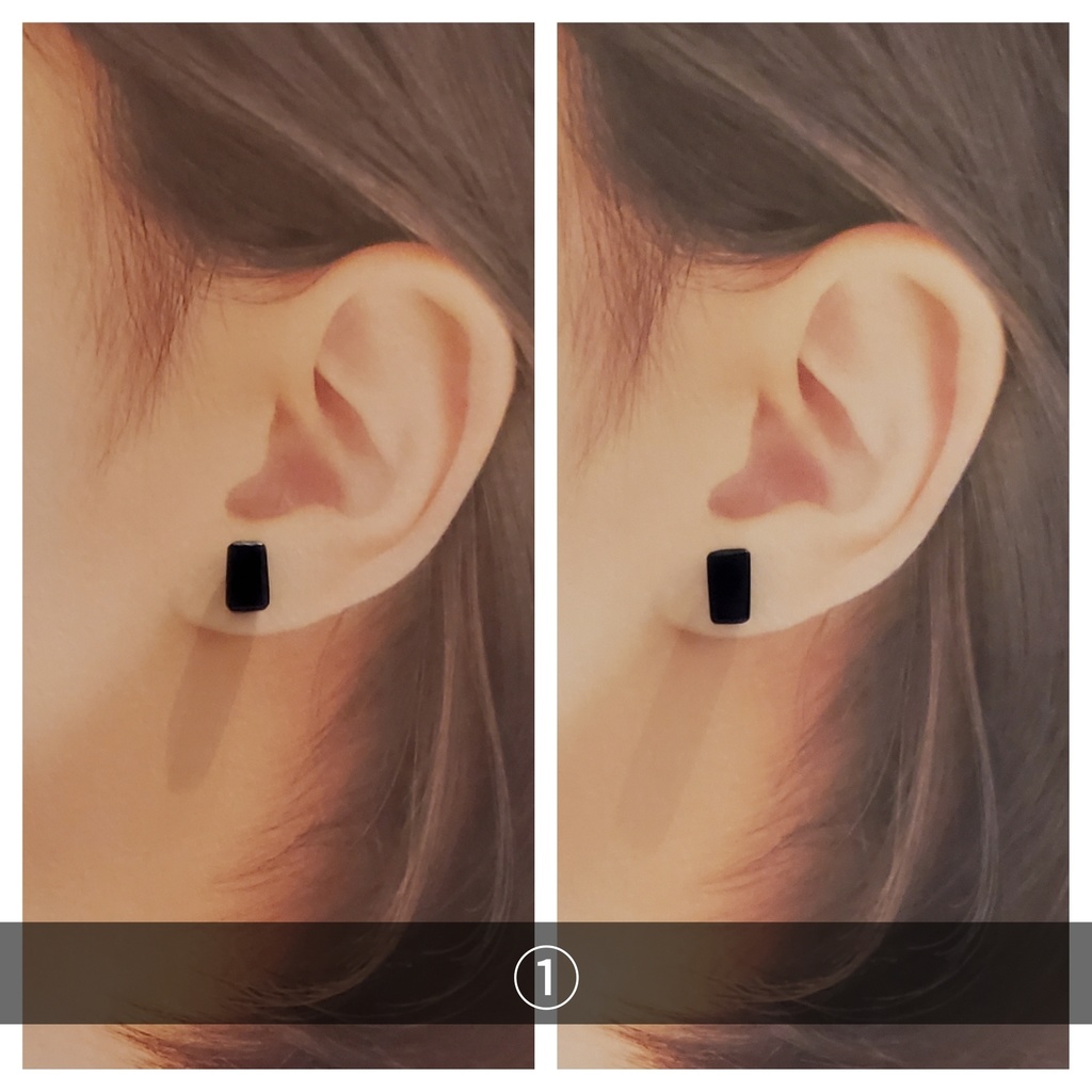 ※展示※【本気で考えた夢女のためのイメージピアス】Ver.Rectangle short【ソーダライト 原石使用】