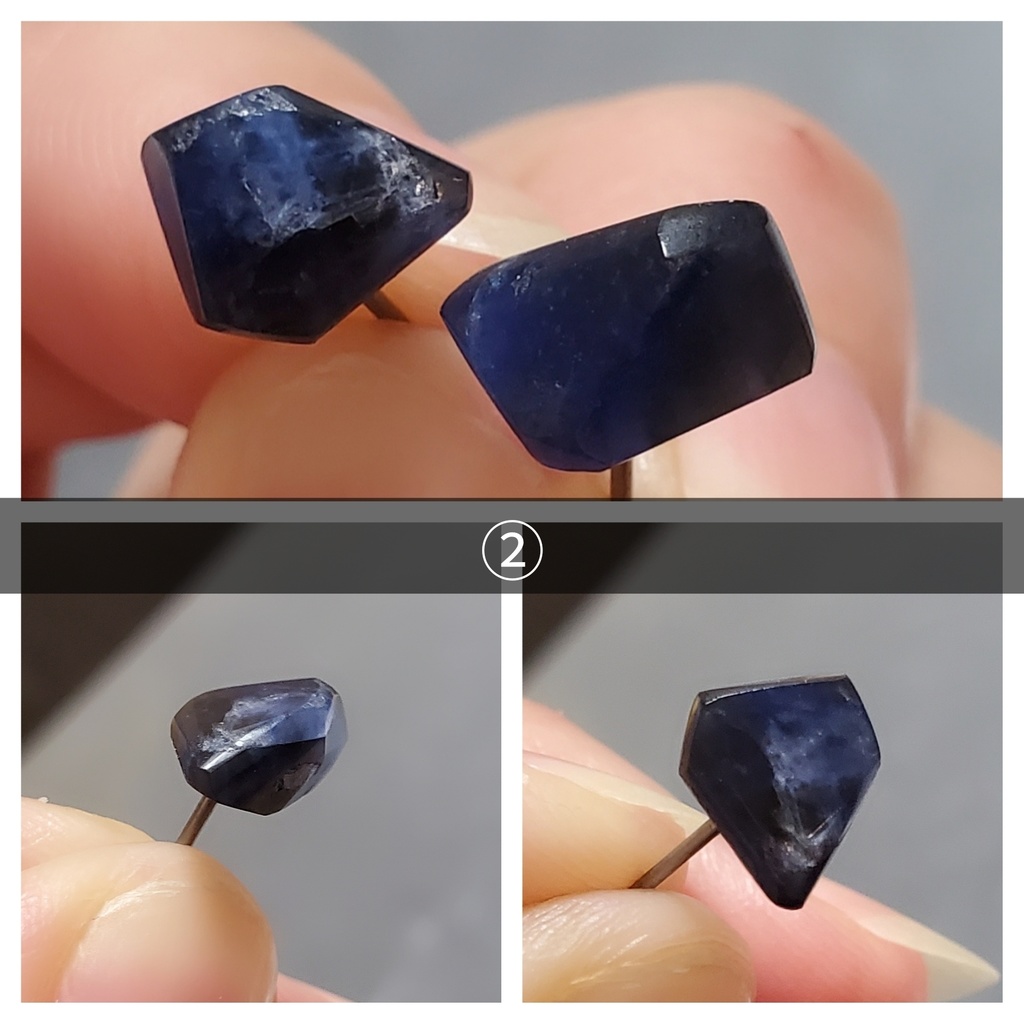 【展示】【本気で考えた夢女のためのイメージピアス】Ver.asymmetry【ソーダライト 原石使用】