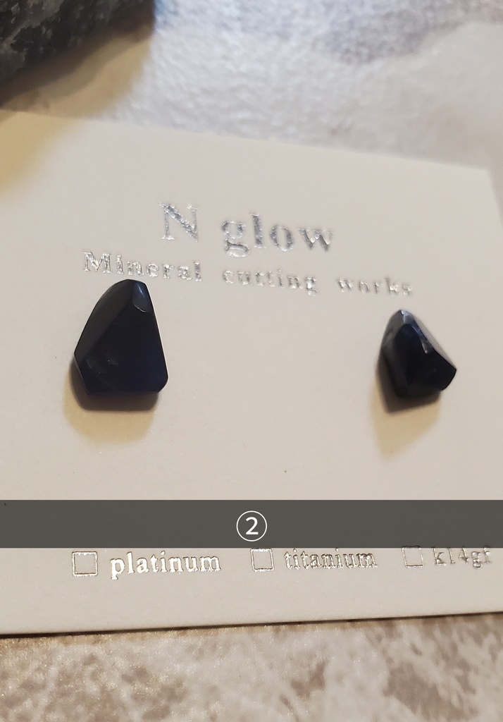 【展示】【本気で考えた夢女のためのイメージピアス】Ver.asymmetry【ソーダライト 原石使用】