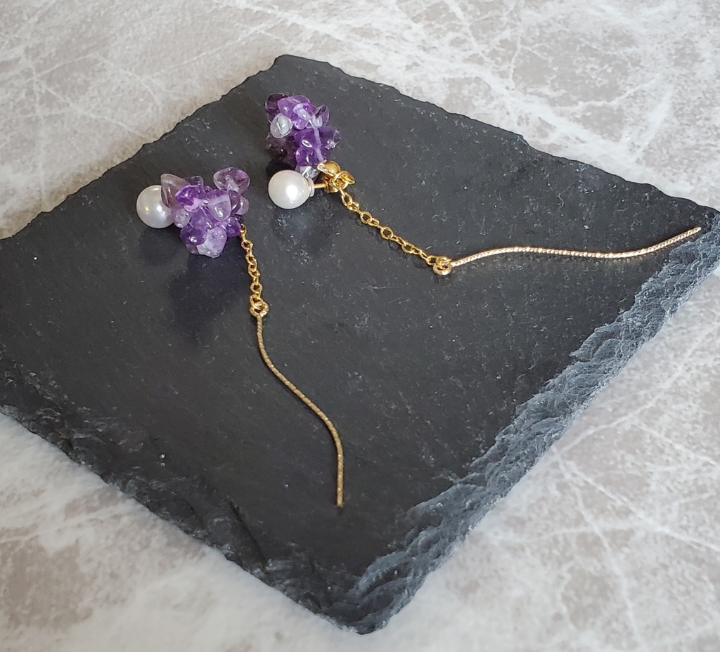 《オクタ》あこや真珠.14金加工.2way ピアス