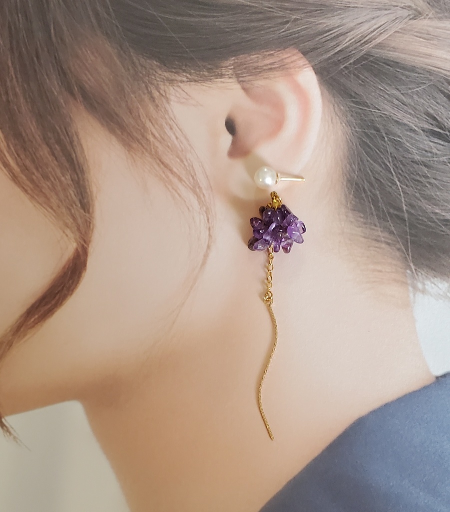 《オクタ》あこや真珠.14金加工.2way ピアス