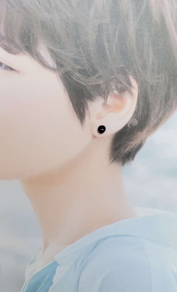 【展示】【一次創作】ソーダライト スタッドピアス