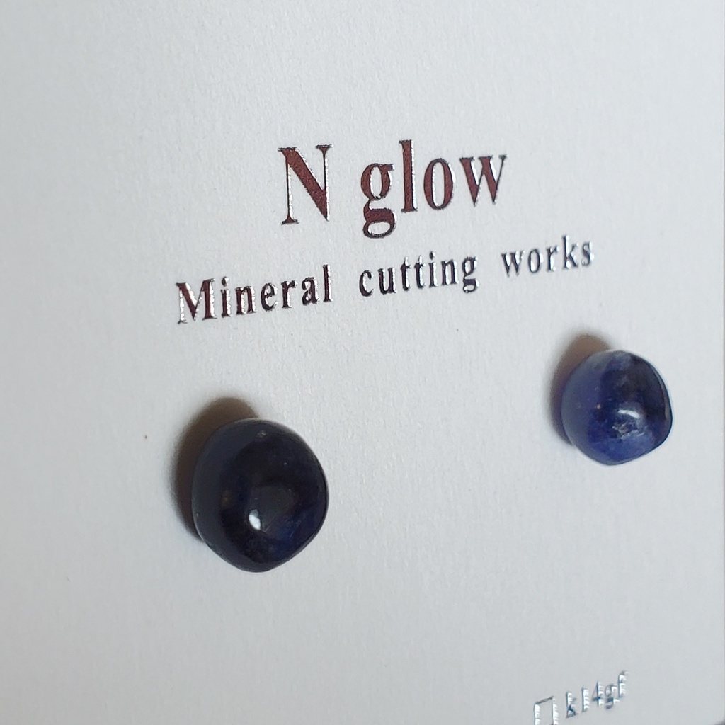 【展示】【一次創作】ソーダライト スタッドピアス