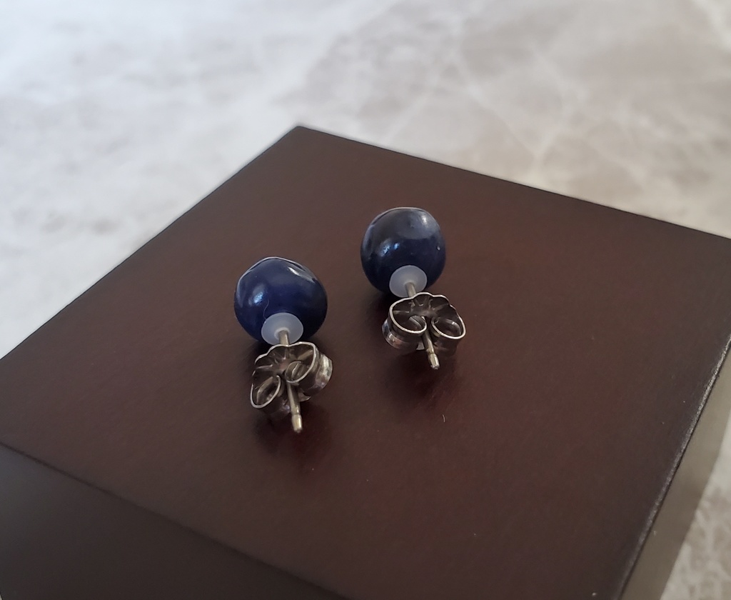 【展示】【一次創作】ソーダライト スタッドピアス